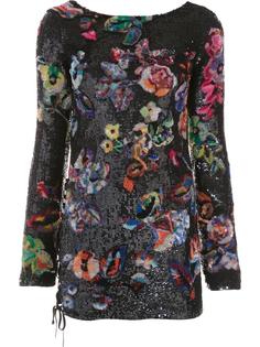 платье Flower Sequin  Anthony Vaccarello