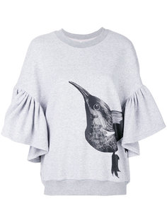 ruffle bird print sweatshirt Ioana Ciolacu