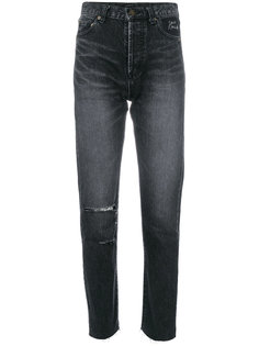выбеленные джинсы кроя скинни Saint Laurent