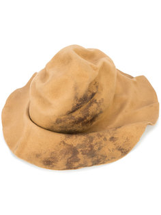 wrinkled burned effect hat Horisaki Design & Handel