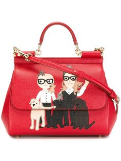 сумка-тоут Sicily с аппликацией Dolce & Gabbana
