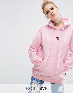 Oversize-худи с вышитой розой Adolescent Clothing - Розовый