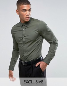 Эластичная приталенная рубашка Only & Sons - Зеленый