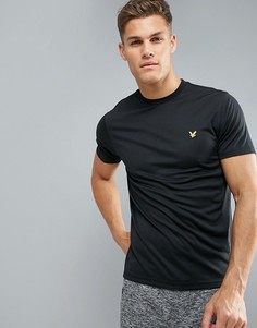 Черная футболка с сетчатыми вставками Lyle & Scott Fitness Peters - Черный