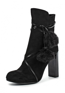 Ботильоны LOST INK ALICE FAUX FUR POM POM ANKLE BOOT