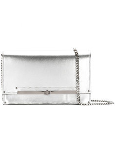 metallic twist-lock clutch bag Casadei