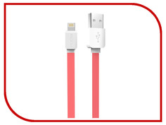 Аксессуар ROCK Flat USB - Lightning 1m Red