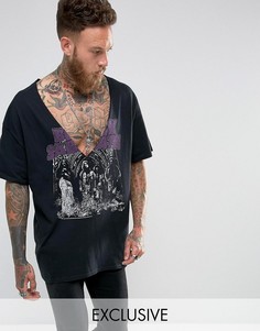 Oversize-футболка с принтом Black Sabbath Reclaimed Vintage Inspired - Черный