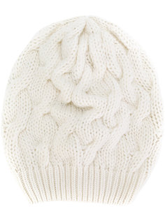 chunky cable knit beanie Cruciani
