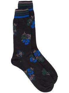 pansy intarsia socks Sacai