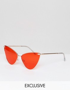 Солнцезащитные очки кошачий глаз с красными затемненными стеклами AJ Morgan - Красный