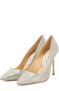 Туфли Romy 100 с глиттером на шпильке Jimmy Choo