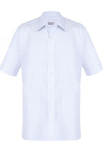 Рубашка из смеси хлопка и льна с короткими рукавами Charvet