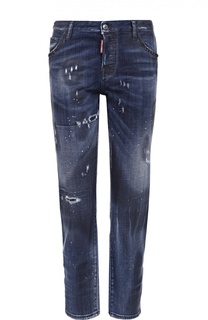 Укороченные джинсы-скинни с потертостями Dsquared2