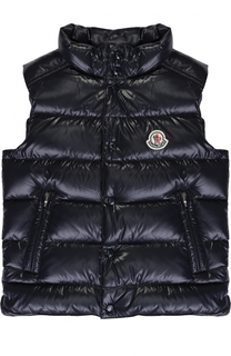 Пуховый жилет на кнопках Moncler Enfant