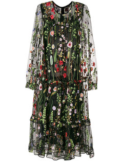 платье с цветочной вышивкой Odeeh