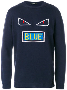 Bag Bugs Blue embroidered sweater Fendi