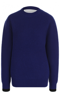 Шерстяной пуловер фактурной вязки Victoria by Victoria Beckham