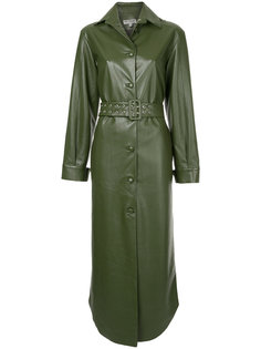 belted long trench Materiel