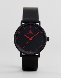 Монохромные часы с красной отделкой ASOS - Черный