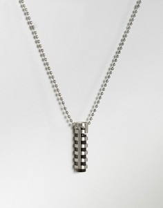 Серебристое ожерелье с трубчатой подвеской Seven London - Серебряный