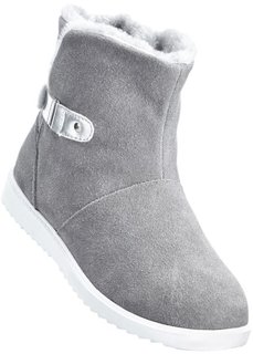 Замшевые ботинки (светло-серый деним/серебристый) Bonprix