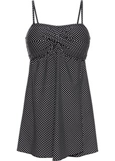 Купальное платье (черный/белый в горошек) Bonprix