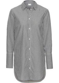 Удлиненная блузка (белый/черный в полоску) Bonprix