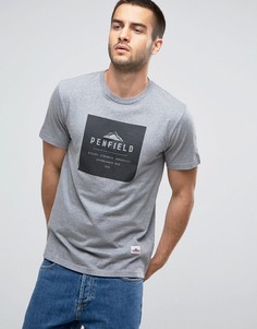 Серая меланжевая футболка классического кроя с логотипом Penfield Brockton - Серый