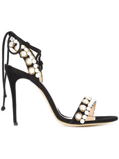 pearl detail stiletto sandals Monique Lhuillier