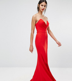 Платье макси с глубоким вырезом сердечком Jarlo Tall Helena - Красный