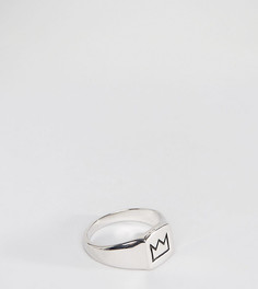 Серебряное кольцо-печатка с короной Serge De Nimes - Серебряный