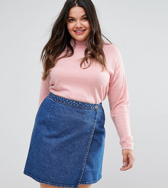 Джемпер с добавлением шелка ASOS CURVE - Розовый