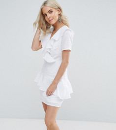 Платье с оборкой Fashion Union Petite - Белый