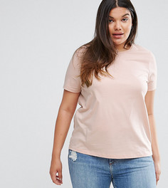 Футболка с круглым вырезом ASOS CURVE - Розовый