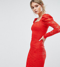 Кружевное платье миди TFNC - Красный