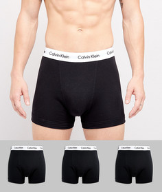Набор из 3 боксеров-брифов из эластичного хлопка Calvin Klein - Черный