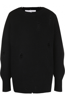 Хлопковый пуловер фактурной вязки Iro