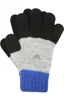 Вязаные перчатки с логотипом бренда Armani Junior