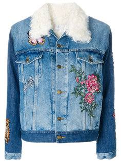 patch detail denim jacket As65