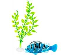 Интерактивная игрушка Z-Fish «Рыбка плавающая с аксессуарами» голубая