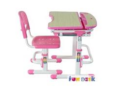 Комплект мебели FunDesk «Sorriso» стол 71х55 см и стул розовый