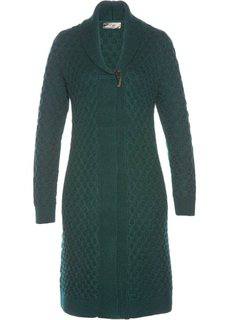 Вязаное пальто (насыщенный зеленый) Bonprix