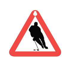 Аксессуар Sport-Sticker Хоккей - треугольная табличка на присоске