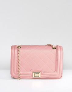 Розоватая стеганая сумка через плечо Marc B Clarissa - Розовый