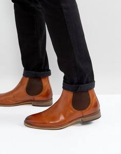 Светло-коричневые кожаные ботинки челси с контрастной подошвой ASOS - Рыжий