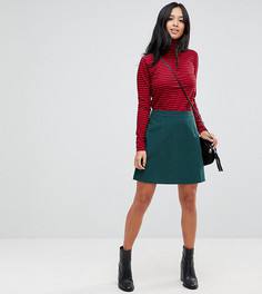 Юбка-трапеция мини ASOS PETITE Tailored - Зеленый