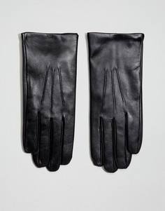 Кожаные перчатки с кашемировой подкладкой Dents Bath - Черный