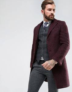 Однобортное пальто из ткани букле Gianni Feraud - Красный