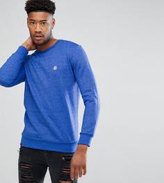 Меланжевый свитер с круглым вырезом Le Breve TALL - Темно-синий